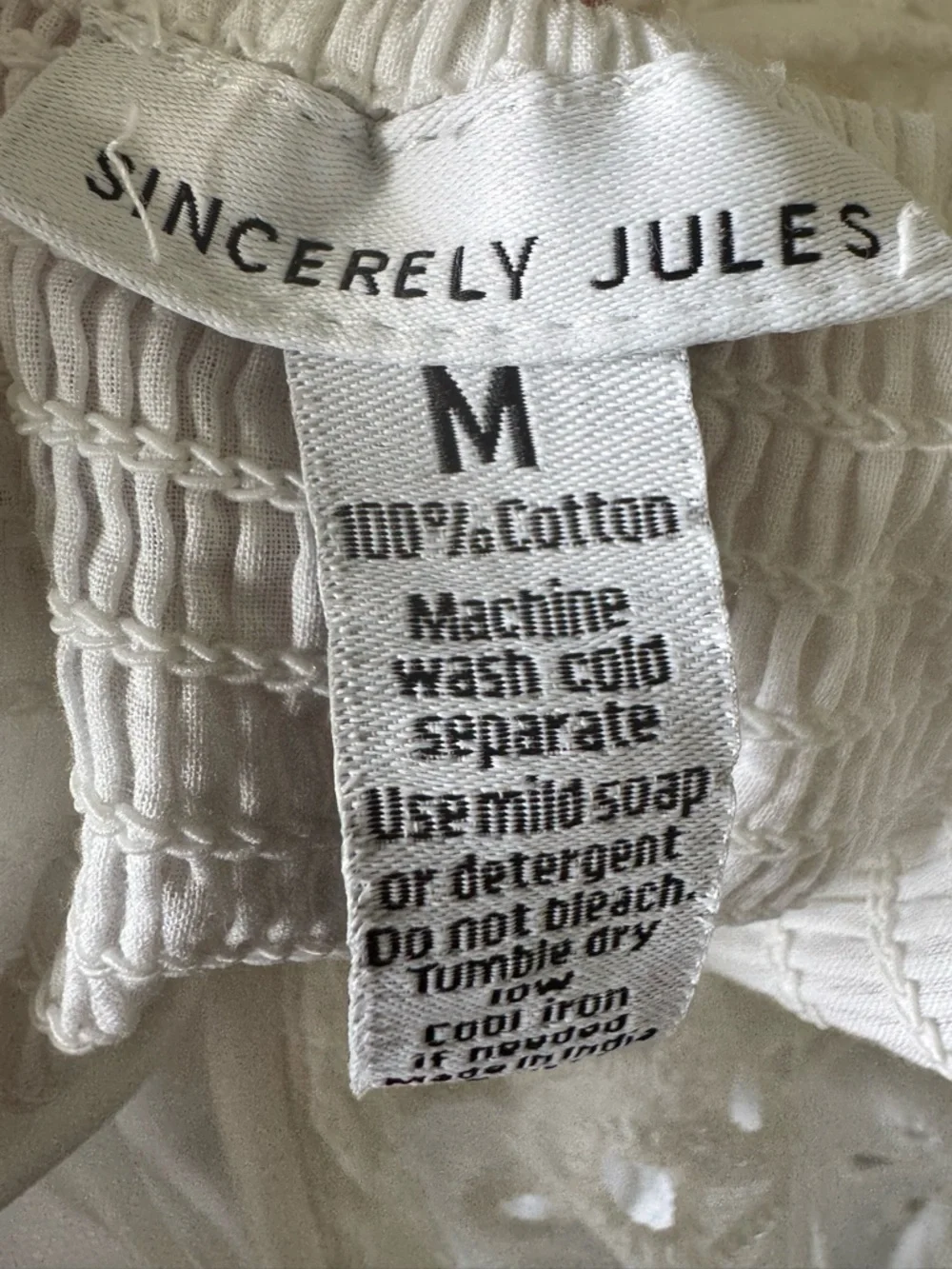 Sincerely Jules White Eyelet Maxi Dress with Ruffle Hem - Picture 7 of 7